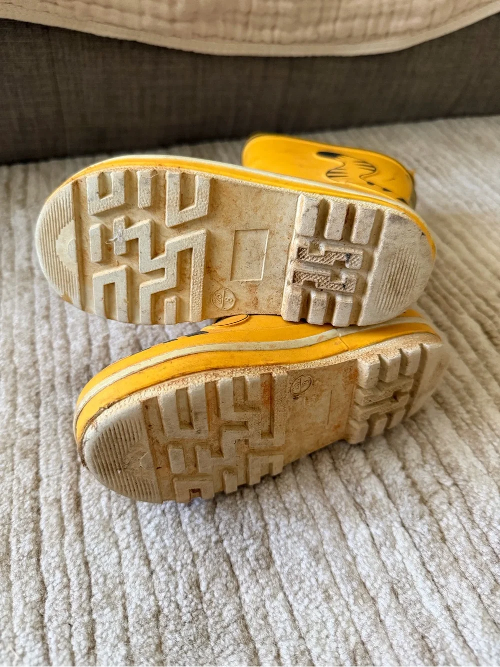 H&M Yellow Kids Tiger Rain Boots 8T